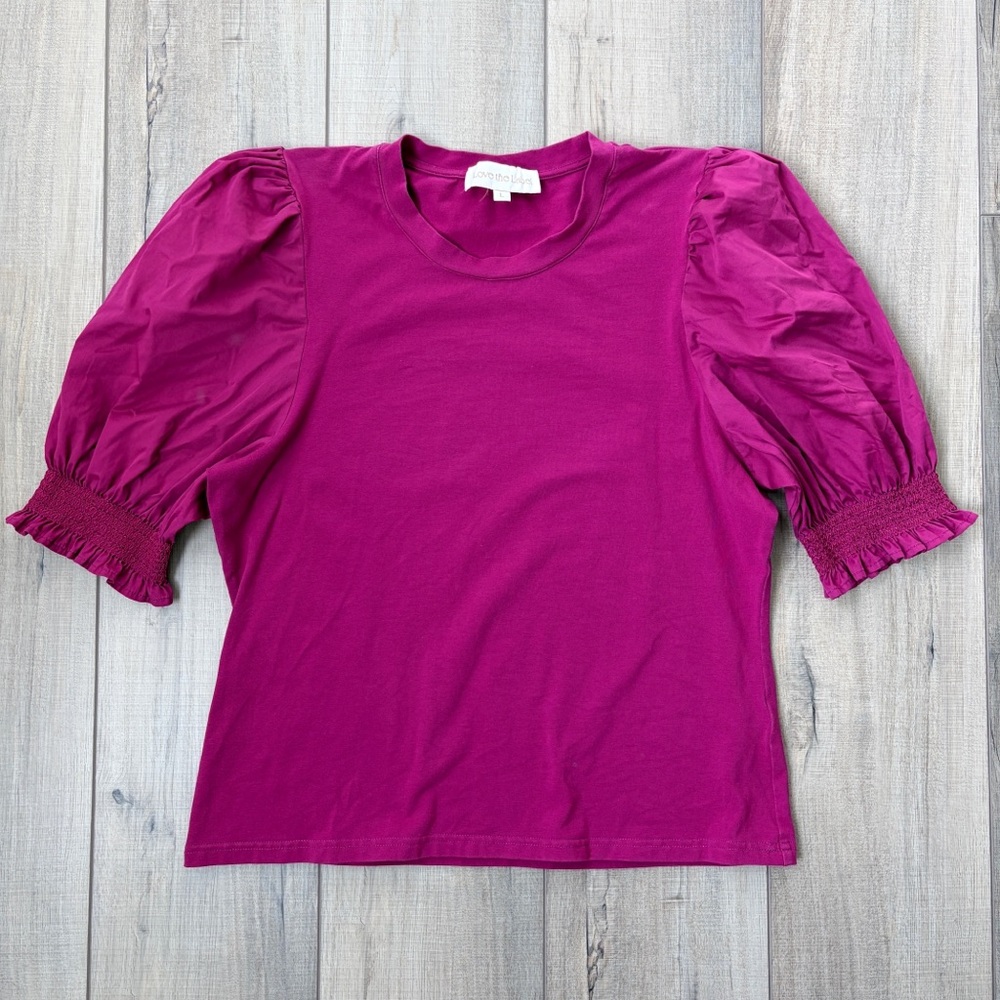 ✨Weekend Sale✨ Love the Label Esme Tee Ruffle Sleeve Shirt